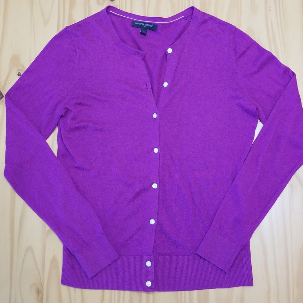 Banana Republic Plum Cardigan